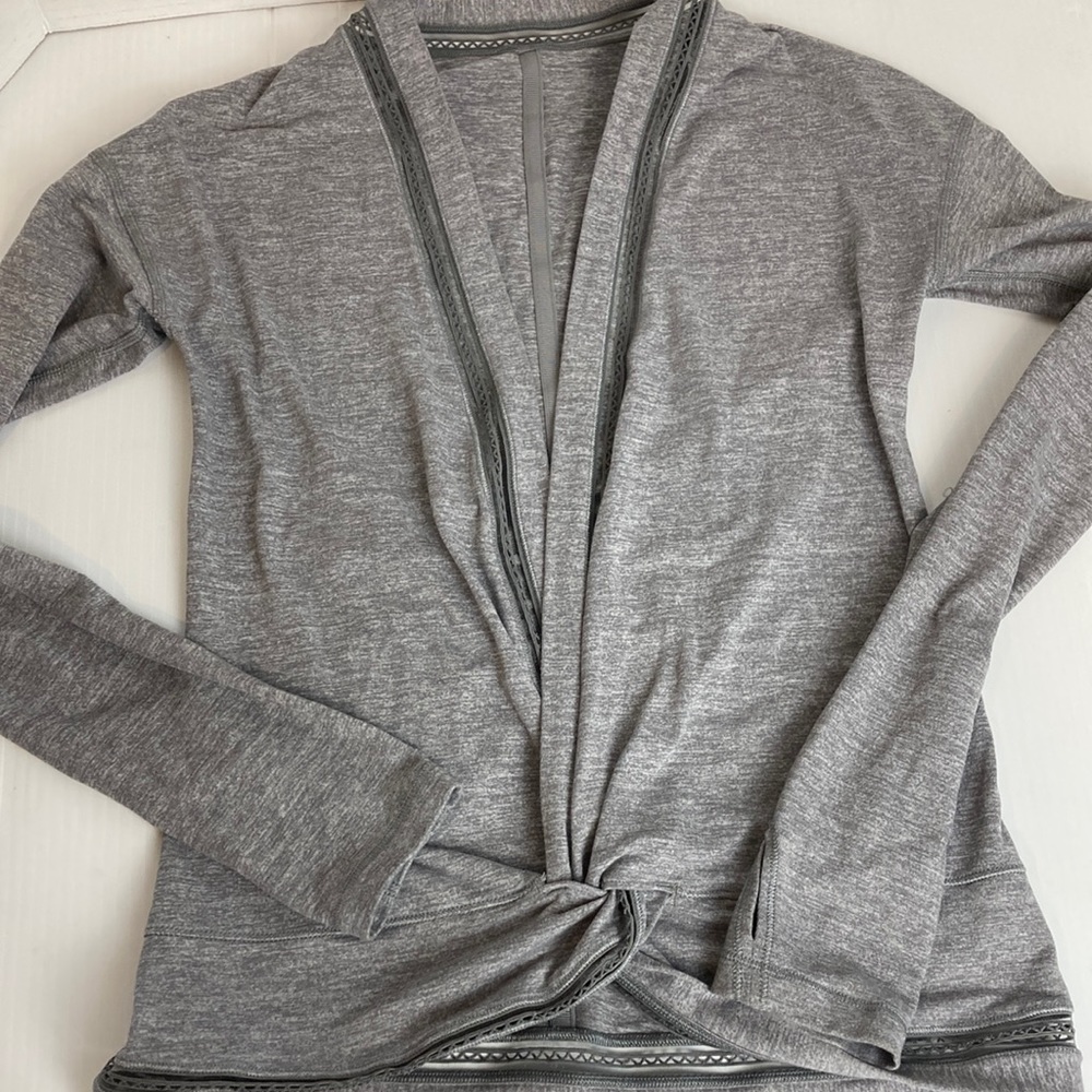 Ivivva twist front faux wrap cardigan